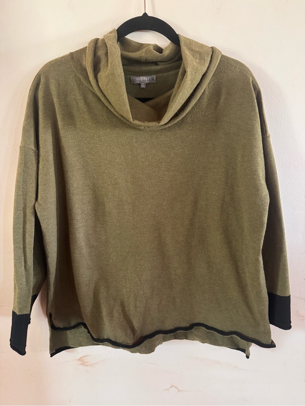 Habitat Women’s M Oversized Sweater Artsy Lagenlook Eclectic Sweater Old Money
